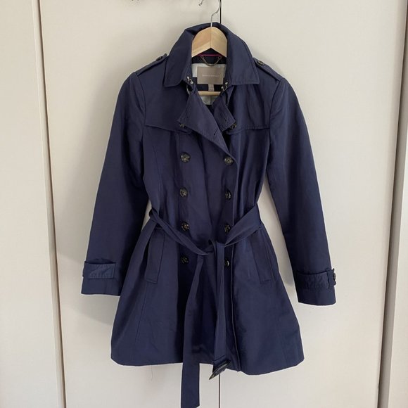 Banana Republic Petite Navy Trench Coat - Picture 1 of 2